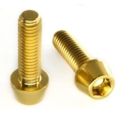 Titan Schrauben - Innensechskant Konischer Kopf - Gold Nitriert