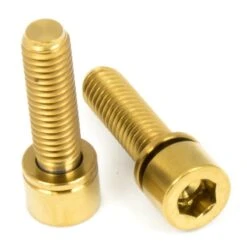 Titan Schrauben - Innensechskant Schmaler Zylinderkopf Mit Unterlegscheibe - Für Vorbauten 8 Titan Schrauben - Innensechskant Schmaler Zylinderkopf Mit Unterlegscheibe - Für Vorbauten -ALLIGATO Bike Geschaft titan schrauben innensechskant schmaler zylinderkopf mit unterlegscheibe fuer vorbauten3